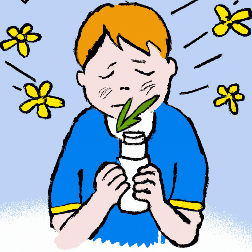 ilustración del tratamiento médico para la alergia